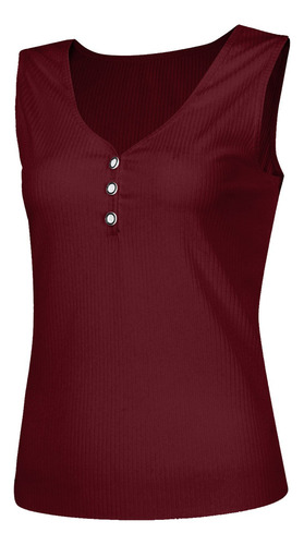 Camiseta Interior Con Cuello En V Para Mujer