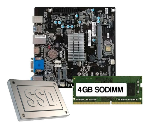 Combo Mother Y Micro Ecs + Intel N4020 + 4gb Ram + 240gb Oem