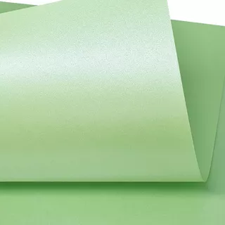 20 Folhas Papel Perolado Verde Acetinado Candy Color 180g A4
