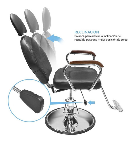 Imagen 4 de 9 de Sillon Silla Barbero Barber Peluqueria Estetica Bigote Nuevo