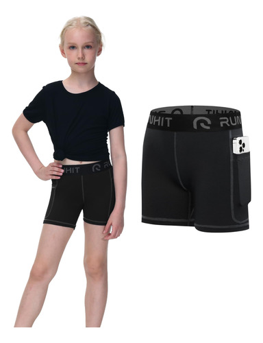 Runhit Pantalon Corto Voleibol 4  Para Niña Jovene Gimnasia