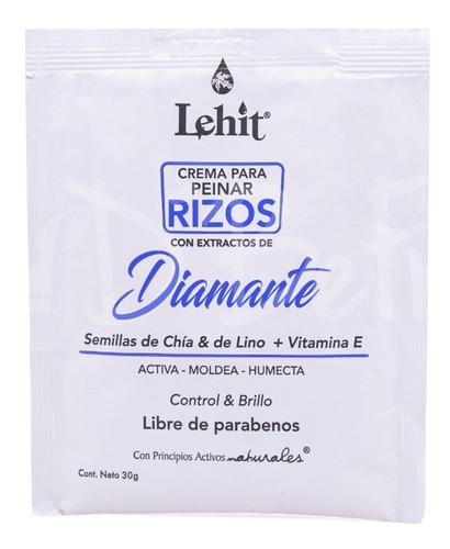 Crema Para Peinar Rizos Lehit 2 Sobres - g a $240