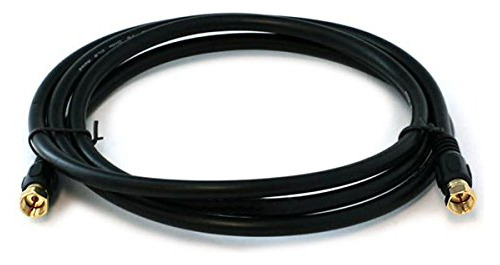 Cable Coaxial Monoprice Rg6 Quad Shield - 6ft, Negro