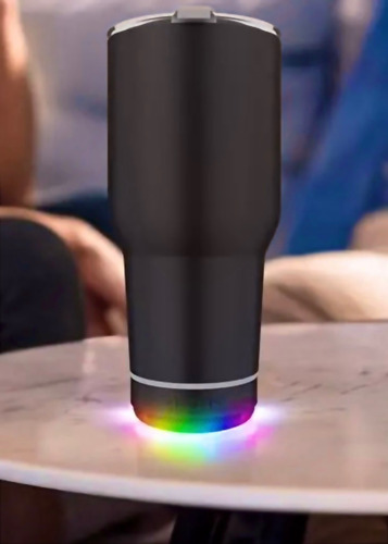 Termo Con Bocina Bluetooth Bebida Fría/caliente Vaso 900ml Verde Liso