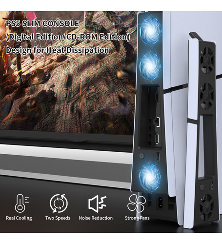 Ventilador De Enfriamiento Compatible Con Consola Ps5 Slim