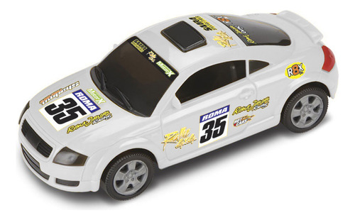 Brinquedo Infantil Carrinho Miniatura Corrida Rr Rally Roma Cor Branco