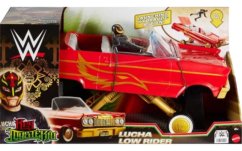 Figura De Acción Rey Mysterio + Vehículo Lucha Low Rider