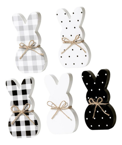 A 5 Placas De Madera Con Forma De De Pascua Para Mesa, Para