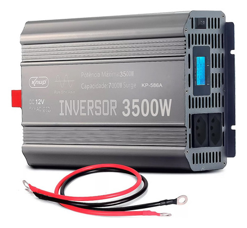 Inversor Conversor De Tensão Visor Led 3500w 12v/220v Knup