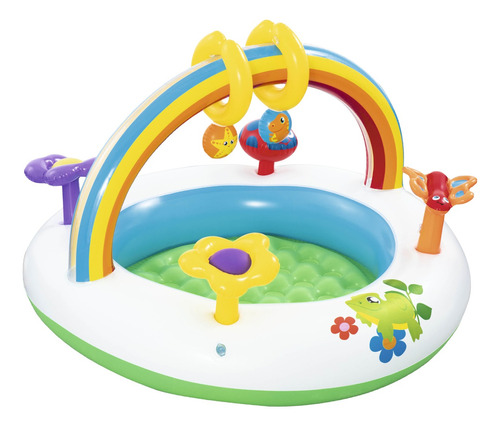 Gimnasio Inflable Para Bebé - Piscina - Arcoiris