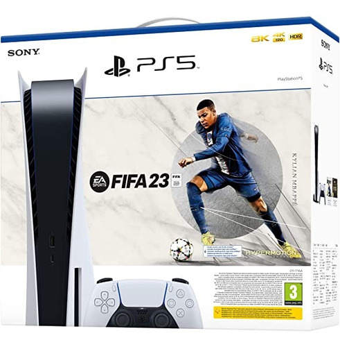 Playstation Ps5 + Fifa23 + Blu-ray - 825 Gb - 12m Garantia.