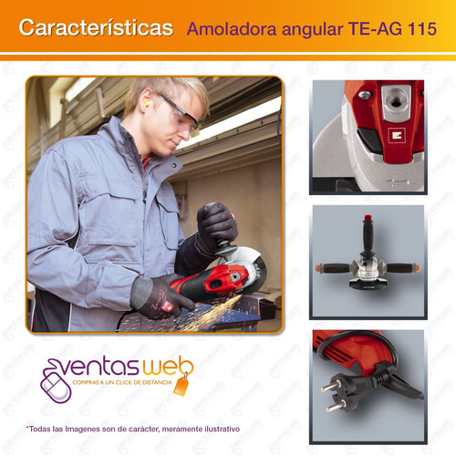 Amoladora Angular 115 Mm Einhell 750 W Blindada Profesional