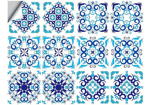Estilo Mandala 12 Pegatinas Para Azulejos (6 X 6 Pulgadas) A