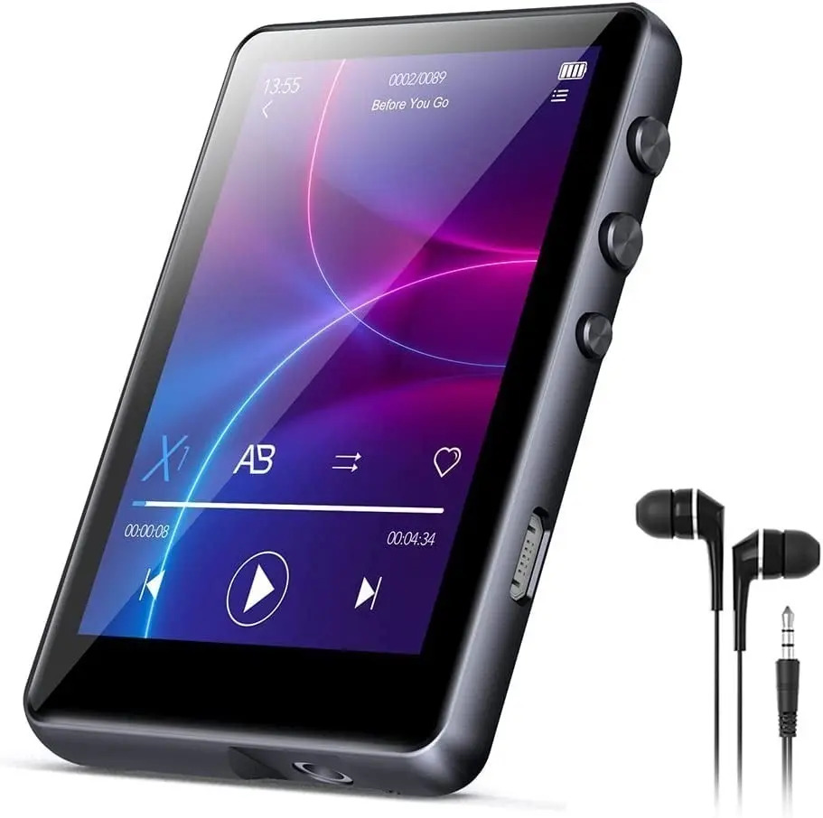 Reproductor de MP3 y MP4 Bluetooth Jolike M4 Color Negro FM Bluetooth Hifi Audífonos Regalo