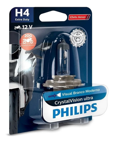 Lampada  Farol Philips H4 Crystal Vision  35/35w