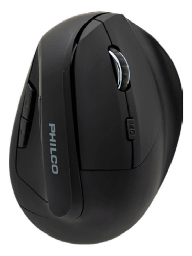 Mouse Inalambrico Usb Vertical 6b 1600dpi Negro Philco Pro