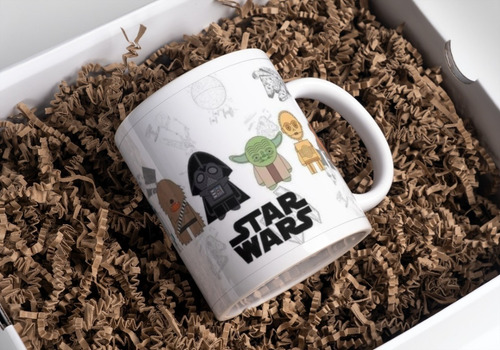Taza Starwars Guerra Galaxias Yoda Darth Vader Animado 11 Oz