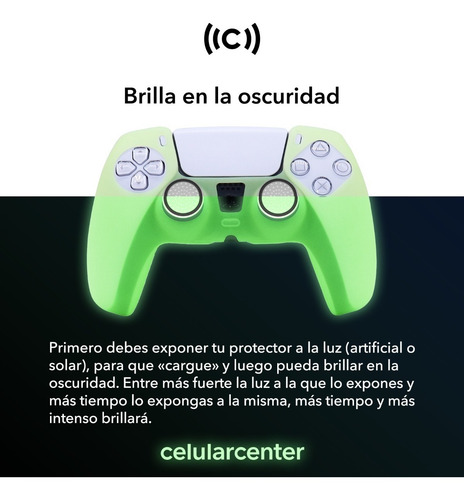 Funda Control Silicón Fosforescente Para Ps5 Playstation 5