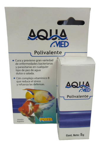 Polivalente 5g Aquamed Combate Enfermedades Peces