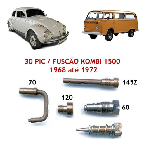 Kit Gicle Reparo Carburador Solex Fusca 1500 30 Pic