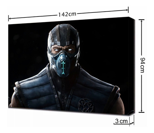 Cuadro Moderno Sub Zero Mortal Kombat 94x142cm