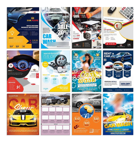 70-flyers De Loja De Carros Psd Photoshop+bônus