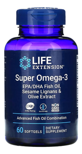 Life Extension Super Omega-3 Epa/dha 60 Cáps Grandes Ifos