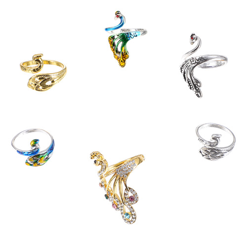 Anillos Trenzados Para Tejer Para Los Dedos, Para Abrir, 6 U