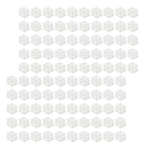 100 Uds. Adornos De Copos De Nieve De Madera, Copos De Nieve