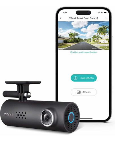 70mai Smart Dash Cam 1s, 1080p Full Hd - Wi-fi