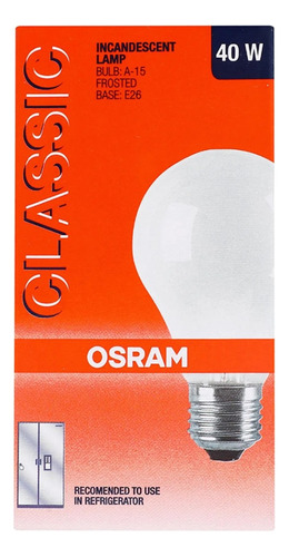 Osram Foco Horno Refrigerador 40w Perla