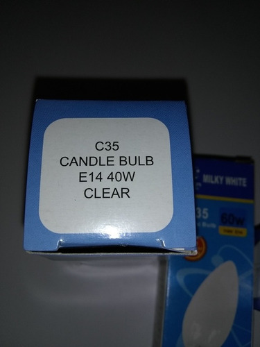 Bombillo Incandecente Tipo Vela De 60w.e14/12.120v.