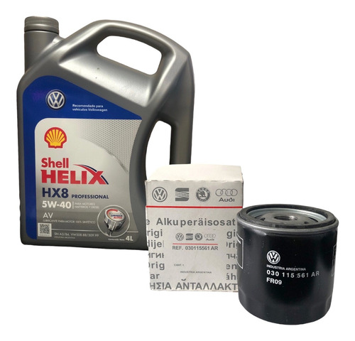 Kit Filtro Aceite Original Vw Cross Fox + Aceite 5w40 Shell