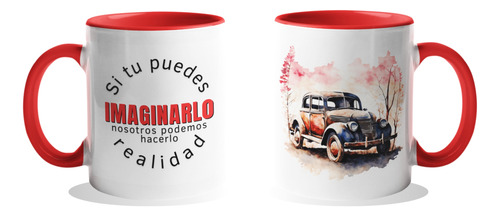 Mug Cerámica Personalizado Blanco/rojo