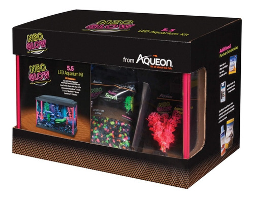 Acuario Agua Dulce Aqueon Neon Glow 5,5 Gal Kit Completo