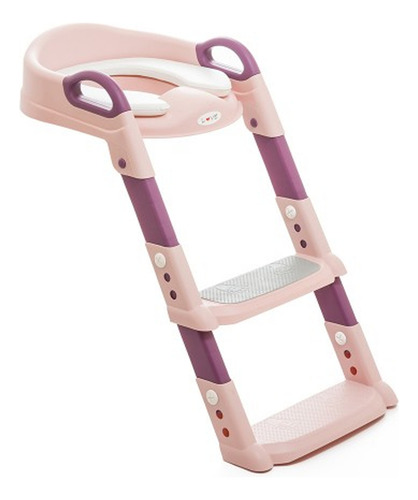 Escalera Adaptador Reductor Inodoro Antideslizante Rosa