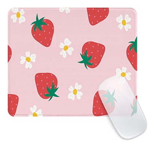 Seorsok Cute Strawberry Mouse Mat Square Impermeable Base De