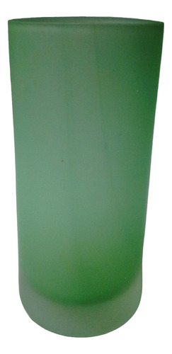 Vaso Grande Cristal Murano Opaco Verde Base Gruesa (Usado)