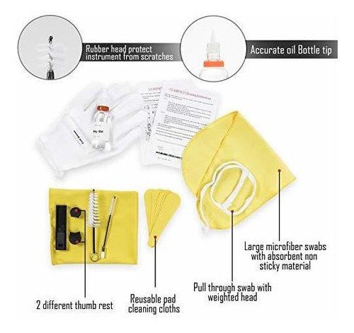 Kit Limpieza Para Clarinete Incluye Grasa Corcho