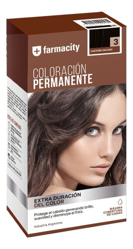 Kit Coloración Capilar Farmacity 3 Castaño Oscuro