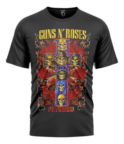 Playera Guns N Roses Skull V2 Color Negro 