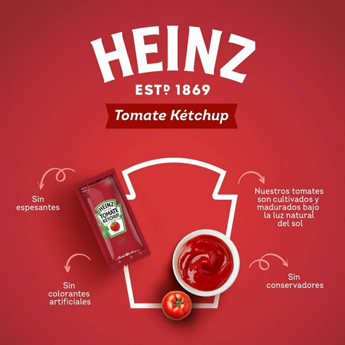 Salsa Catsup Heinz Ketchup Caja 200 Sobres De 9gr C/u