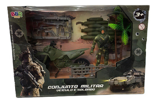 Moto Conjunto Militar Com Soldado - Bbr Toys R3166