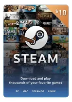 Comprar Steam Gift Card 10 Usd Global - Código Original