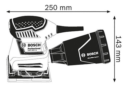 Lijadora Orbital De Palma Bosch Gss 140-1 A 180 W 1/4 Pliego
