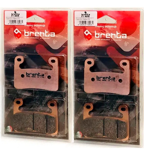 Set Pastillas Freno Bmw S 1000 Rr 2019 Del Brenta Ft4206 Ryd