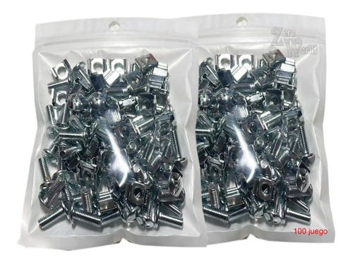100 Juego Tornillos C Tuercas Intellinet Para Rack/gabinete