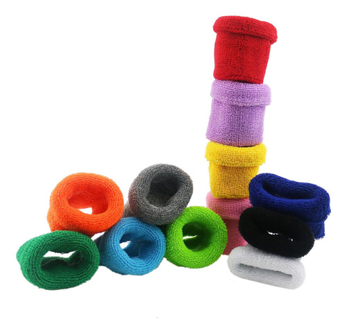 12 Pares De Muñequeras De Algodón Deporte, Muñequera...