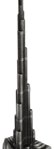 Adorno En Miniatura De Aleación Gris Modelo Burj Khalifa De