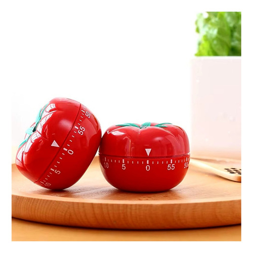 Práctico Temporizador Mecánico Kitchen Tomate De 2 Piezas
